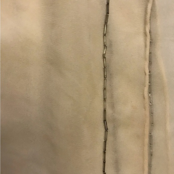 Lauren Ralph Lauren 100% SILK CHIFFON Ivory Cream Scarf Rectangular- 80" x 20" - Picture 8 of 12